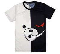 Roffatide Anime T Shirt for Danganronpa Crewneck Monokuma Hopes Peak Academy Printed T-Shirt Lightweight Quick Dry T Shirt Black 3XL