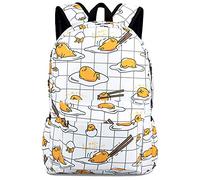 Roffatide Anime the Lazy Egg Backpack for Teen Cartoon School Bag All Over Printed Daypack White