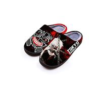 Roffatide Anime Tokyo Ghoul Fuzzy Slippers kaneki ken Closed Toe Open Back Slippers with Rubber Sole House Slippers Non-Slip Indoor Plush Shoes for Women 7-8/ Men 7.5-8.5