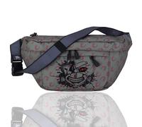 Roffatide Anime Tokyo Ghoul Ken Kaneki Crossbody Fanny Pack for Men Women Waist Bag Hip Bum Bag Sling Bag Chest Bag Backpack Grey