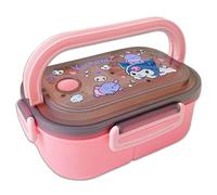 Roffatide Cartoon Cute Cinnamoroll Melody Kuromi Printed All-in-One Bento Boxes with Handle Kawaii 4-Point Lock Type Lunch Box Containers for Food Fruit Snack H