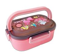 Roffatide Cartoon Cute Cinnamoroll Melody Kuromi Printed All-in-One Bento Boxes with Handle Kawaii 4-Point Lock Type Lunch Box Containers for Food Fruit Snack I