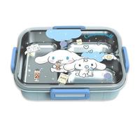Roffatide Cartoon Cute Printed All-in-One Bento Boxes Kawaii 4-Point Lock Type Lunch Box Containers for Food Fruit Snack