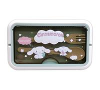 Roffatide Cartoon Cute Printed All-in-One Bento Boxes with Handle Kawaii 4-Point Lock Type Lunch Box Containers for Food Fruit Snack