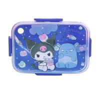Roffatide Cartoon Cute Printed All-in-One Bento Boxes with Spoon Kawaii 4-Point Lock Type Lunch Box Containers for Food Fruit Snack