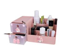 Roffatide Cartoon Melody Desktop Desk Office Supplies Container Anime Pen Holder for Desk Cute Pencil Cup Pot Makeup Brush Holder High-Capacity Box Pink