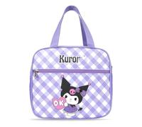 Roffatide Cartoon Purple Lunch Bag for Kids Students Leakproof Thermal Bag Portable Tote Lunch Container for Back to School Gift Style A