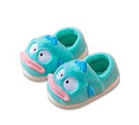 Roffatide Cute Hangyodon Cozy Full Slippers Plush Warm Slip-on Slippers for Women Men Comfy Fleece Faux Fur House Slippers Fluffy Outdoor Slipper with Anti-Skid Sole 3.5-4