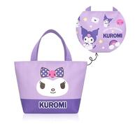 Roffatide Evil Rabbit Lunch Tote Bag Reusable Insulated Lunch Box for Men Women Thermal Cooler Sack Fake Leather Waterproof Food Handbags Case for Work B