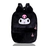 Roffatide Fuzzy Backpack Plush Cartoon Cute Evil Rabbit Backpack for Women Fuzzy Lightweight Bag Daily Back Pack Black
