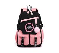 Roffatide Kpop Stray Kids Backpack Students Durable Bookbag with Multiple Pockets Middle Senior School Shoulder Rucksack for Teens Stay Fans Gifts Pink A