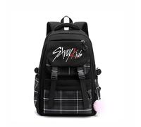 Roffatide KPOP Stray Kids Schoolbag New Semester Backpack for for Boys Girls Large Capacity School Supplies Bookbag for Hiking Travel Black C