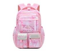 Roffatide Lovely Melody School Backpack for Girls Boys Splash-proof Print Daypack Refrigerator Door Bookbag for Primary Middle Students Pink Ideal for Christmas
