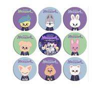 Roffatide Stray 9pcs Badges Set SKZoo Pins Skz Merch Kpop Fan Item Gift for STAY Women Men Accessories for Backpack Jacket Hat Style B
