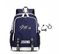 Roffatide Stray Kids Backpack for Boys Girls Casual Daypack with Padded 15.6" Laptop Sleeve Lightweight School College Bag for STAY Blue I