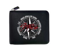 Roffatide Stray Kids Merch Wallet for Stay SKZ PU Leather Zip Wallet Unisex Card Holder Coin Purse Gift for Christmas New Year Winter Black B