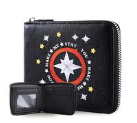 Roffatide Stray Kids Merch Wallet for Stay SKZ PU Leather Zip Wallet Unisex Card Holder Coin Purse Gift for Christmas New Year Winter Black L