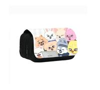 Roffatide Stray Kids Pencil Case Compartment for Boys Girls Large Capacity SKZ Stationery Organizer Storage Pouch for Stay Makeup Bag School Office Supplies Style F