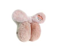 Roffatide Winter Fluffy Melody Earmuff Cozy Soft Earmuff Girl Ski Adjustable Ear Covers Ear Warmer Head Wear Cute Ear Muff for Women Pink