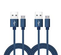 ROFICORD Micro USB Cable, [2Pack] 1.2M Android Charger, Nylon Braided Micro USB Charger, High Speed USB 2.0 A to Micro B Charging Cord Universal for HTC, S6, Kindle, Android, and More (Blue, 1.2M)