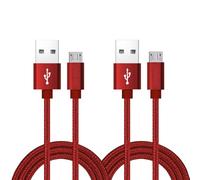 ROFICORD Micro USB Cable, [2Pack] 1.2M Android Charger, Nylon Braided Micro USB Charger, High Speed USB 2.0 A to Micro B Charging Cord Universal for HTC, S6, Kindle, Android, and More (Red, 1.2M)