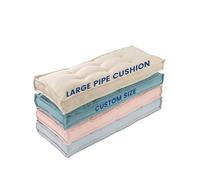 ROFIELTY Custom Bench Cushion, Big Piping Design Bench Cushion, Tufted Button Design Bench Cushions for Indoor Furniture, High Resilience Foam Pellets, Silk Padding, Window Seat Cushions Indoor