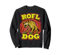 ROFL Dog Hyena Loud 90s Lowbrow Animal Humor Sweatshirt
