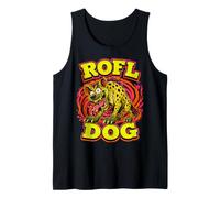ROFL Dog Hyena Loud 90s Lowbrow Animal Humor Tank Top