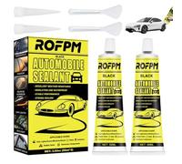 ROFPM Windscreen Sealant, Car Sealing Strip Adhesive, Weatherstrip Glue, Black Silicone Sealant 50ml x 2, Car Rubber Seal Restorer, Waterproof, High Temperature, Multi-Purpose for Cars, Windows, Roofs