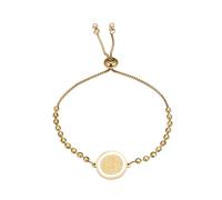 Rofusn Saint Benedict Bracelet Slider Bracelet: Adjustable Stainless Steel Beads Link Chain Wristband for Women Men-A