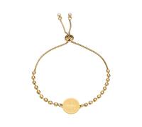 Rofusn Saint Benedict Bracelet Slider Bracelet: Adjustable Stainless Steel Beads Link Chain Wristband for Women Men-B