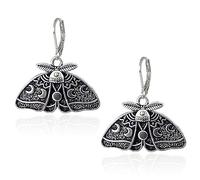 RofYof Butterfly Dangle Earrings Gothic Luna Moth Earrings Vintage Punk Boho Sun and Moon Earrings for Women, Zinc