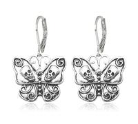 RofYof Butterfly Dangle Earrings Gothic Luna Moth Earrings Vintage Punk Boho Sun and Moon Earrings for Women, Zinc