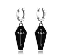 RofYof Gothic Cross Earrings for Women Punk Retro Exaggerated Cross Hoop Earrings Personality Earrings Jewelry, Metal