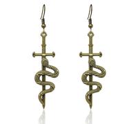 RofYof Punk Retro Dagger Sword Earrings Gothic Sword Snake Dangle Earrings Knife Earrings for Women Girls Statement Jewelry Gifts, Zinc