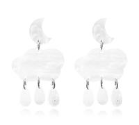 RofYof Rainbow Earrings for Women Lightweight Colorful Rainbow Cloud Lightning Dangle Earrings Jewelry, S, Acrylic, No Gemstone