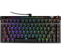 ROG Falchion Ace 75 HE Black / 75% Layout Gaming Keyboard/Magnetic Switch/Rapid Trigger/Up to 8000 Hz/USB Wired/PBT/Browser Setting/Silent Design/Carrying Case Included (Black/White)