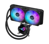 ROG Strix LC III ARGB all-in-one CPU liquid cooler with 360° rotatable water block, Gen7 v2 pump, premium ROG ARGB fans, and 10+ custom Aura lighting effects.