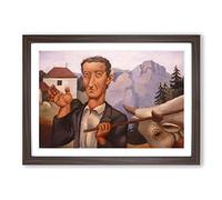 Roger de la Fresnaye The Bouvier Framed Print | A2 Walnut Framed Wall Art | Ready to Hang | Modern Nature Picture | Living Room Bedroom Lounge Office