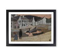 Roger de la Fresnaye The Canal Brittany Landscape Framed Print | A2 Black Framed Wall Art | Ready to Hang | Modern Nature Picture | Living Room Bedroom Lounge Office