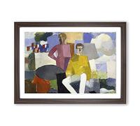 Roger de la Fresnaye The Fourteenth of July Framed Print | A2 Walnut Framed Wall Art | Ready to Hang | Modern Nature Picture | Living Room Bedroom Lounge Office