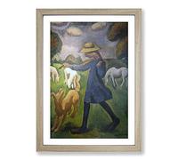 Roger de la Fresnaye The Shepherdess Framed Print | A2 Oak Framed Wall Art | Ready to Hang | Modern Nature Picture | Living Room Bedroom Lounge Office