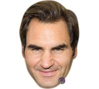 Roger Federer (Smile) Celebrity Mask, Flat Card Face, Fancy Dress Mask
