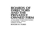 Roger Ford Boards of Directors & the Privately Owned Firm: A Guide for Roger Ford Multicolor