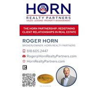 Roger Horn: Your Partner In the Real Estate Business: The Horn Partnership: Redefining Client Relationships in Real Estate