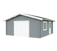 Roger L (5.6x5.6m | 27.7m2 | 70mm) Spacious Timber Log Garage with Wooden Gate