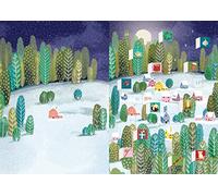 Roger la Borde Forest Advent Calendar Card Let it Snow 170 x 120 mm Gold foil.