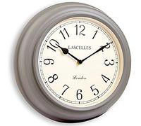 Roger Lascelles Clock, Metal, Grey, 32 x 5 x 32 cm, LC/LASC/GREY