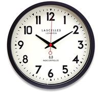 Roger Lascelles Radio Controlled Wall Clock, Black, RC/LASC/BLACK