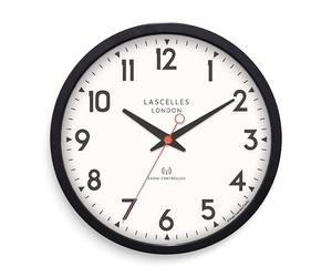 Roger Lascelles Radio Controlled Wall Clock, Black, RC/LASC/BLACK